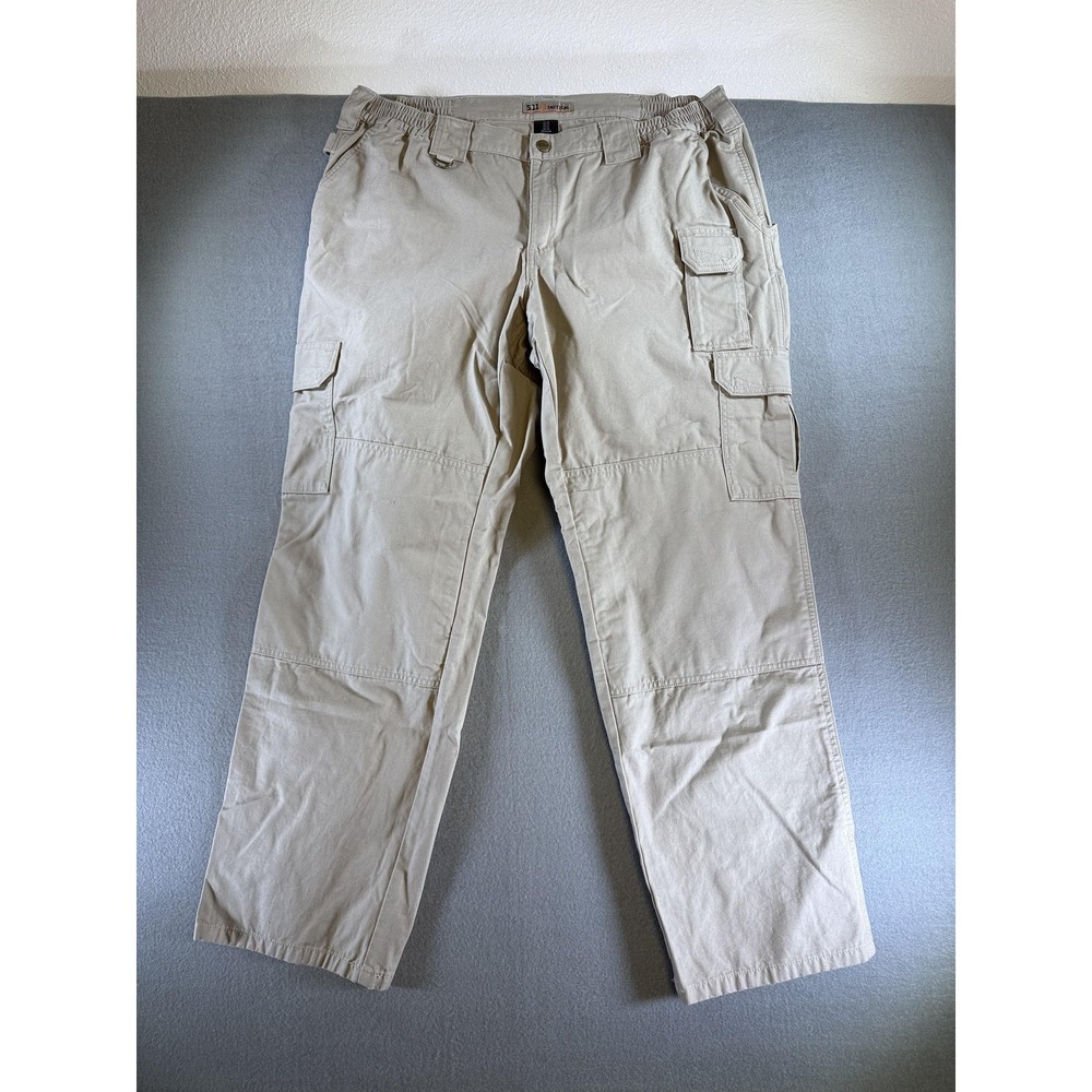 5.11 Tactical Pants Womens 20 Beige Cargo Elastic Waist‎ Workwear Casual Outdoor